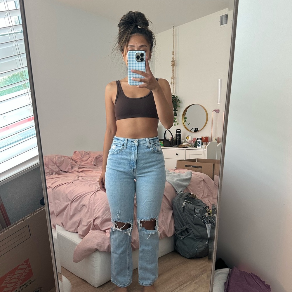 Abercrombie & Fitch Blue Straight Leg Jeans